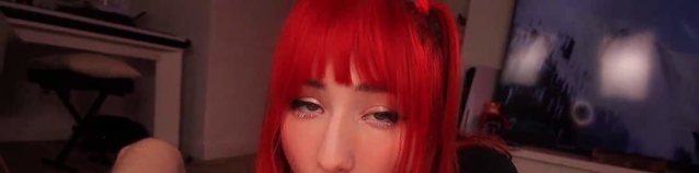 ahegao red hair blowjob