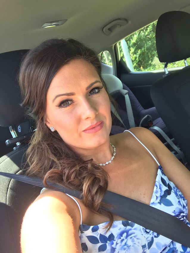 milf, caucasian, brunette, car selfie, amateur