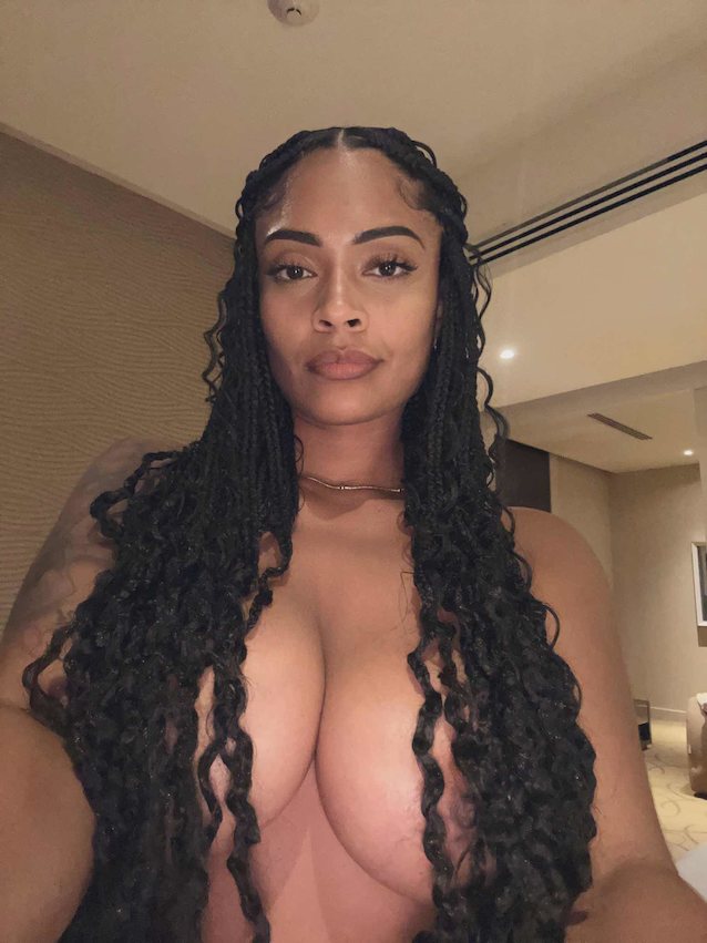 big tits, ebony, long hair