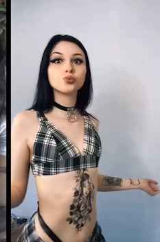 tiktok, plaid, choker, tatted, tattoo