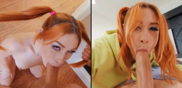 pigtails, blowjob, pov, hot