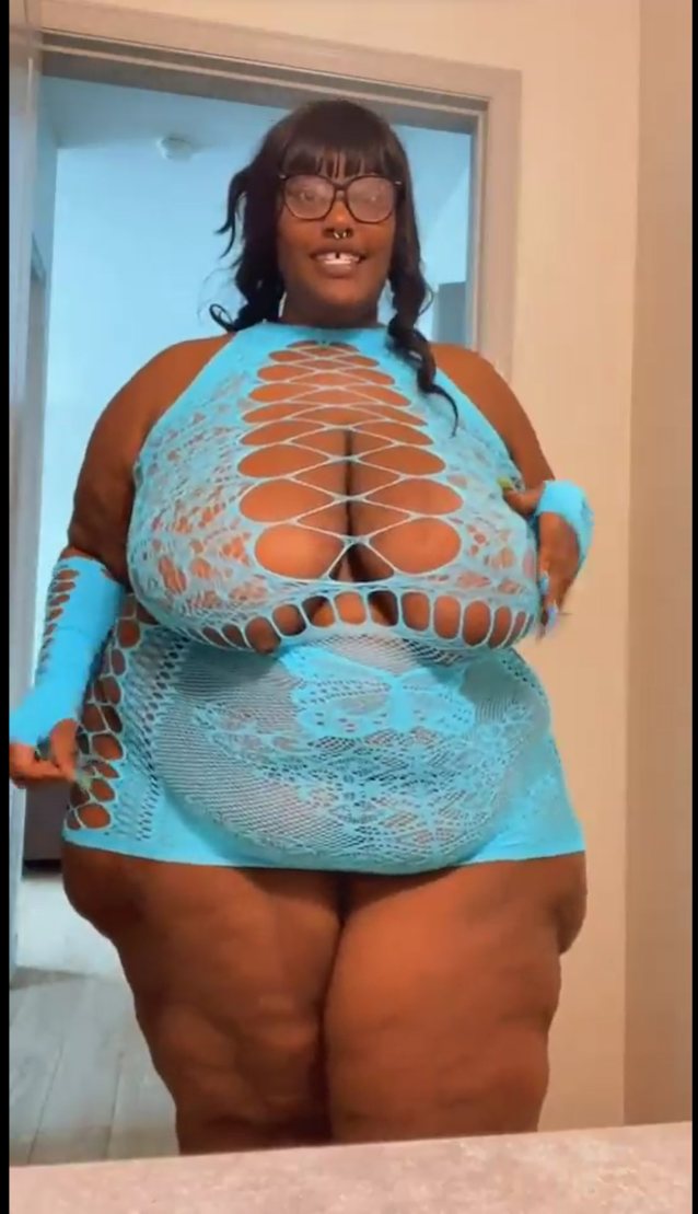 bbw, black, thich, big tits, glasses