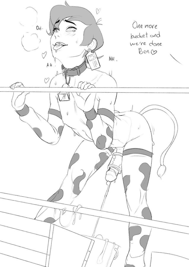 femboy, milking, thigh highs