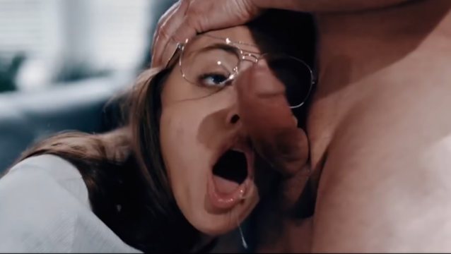 blowjob glasses cock sucking