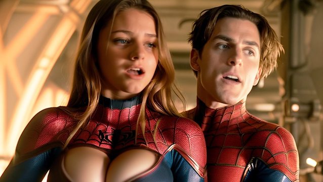 big boobs, spider man, cute