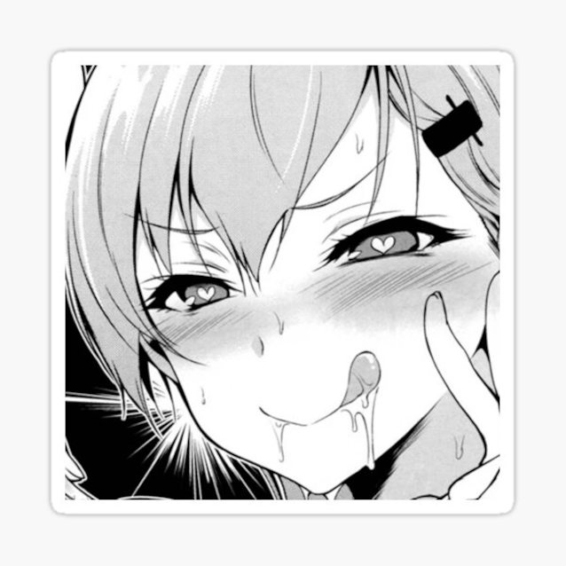 ahegao, hentai, dounjin, axerao, black and white