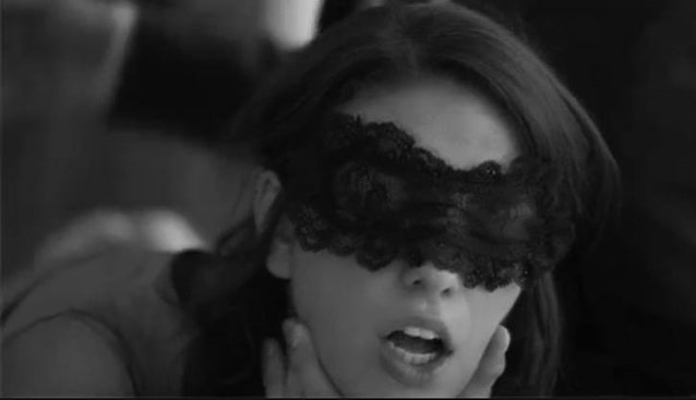 blindfold, sexy, hot, brunette, mask