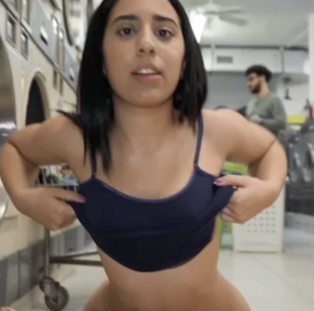 big ass, burnett, laundry, public sex, straight hair