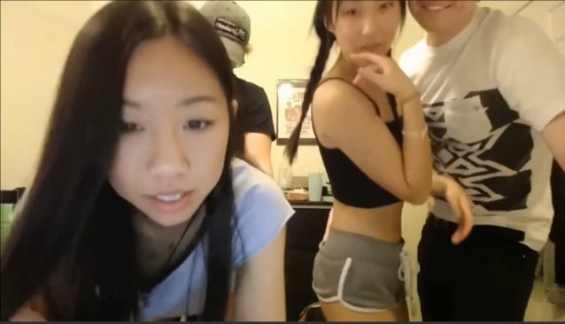 camgirl, amateur, asian, foursome, college