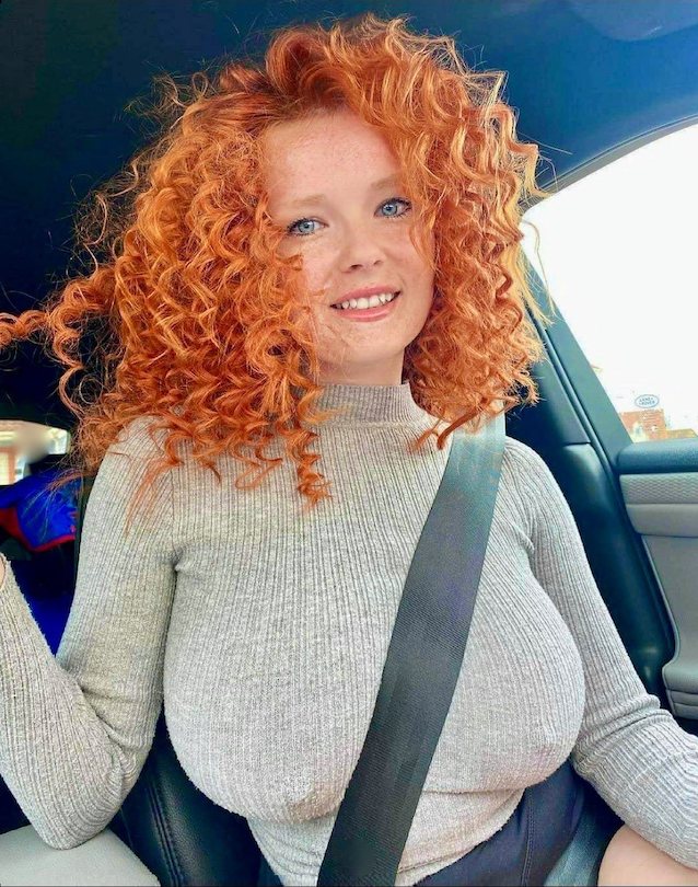 redhead, ginger, busty, tits, boobs