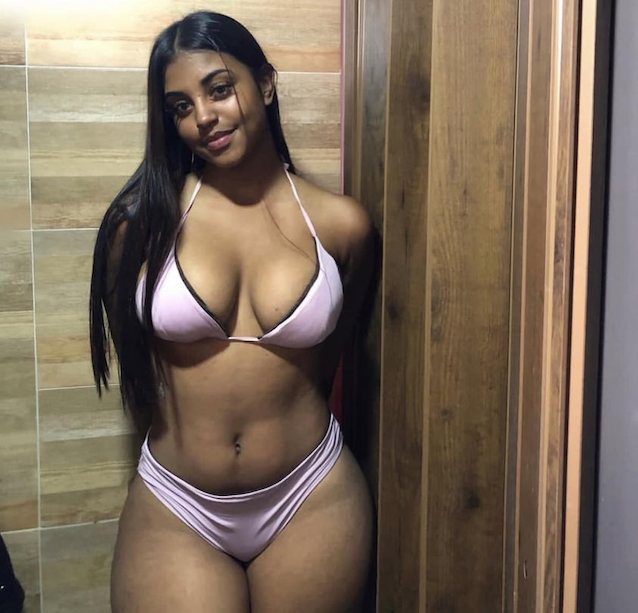 indian, ebony, bikini, black, pink