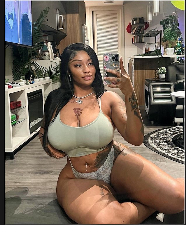 black, thick, nipple piercings, belly piercing, big tits