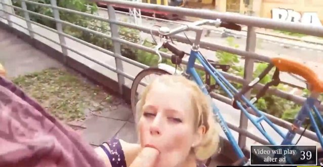 outdoors blowjob train