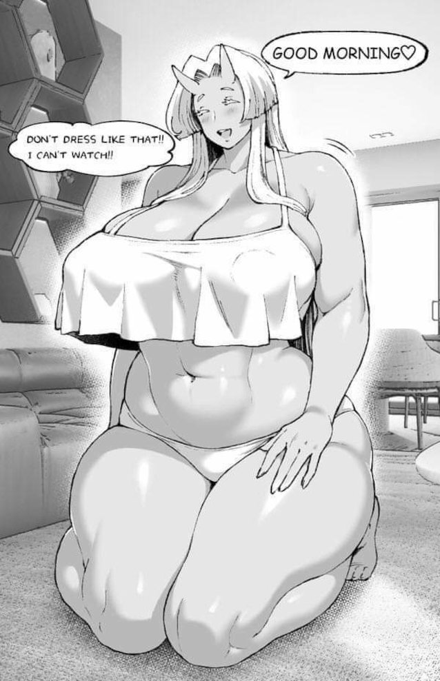 hentai, doujinshi, huge tits, oni, chubby