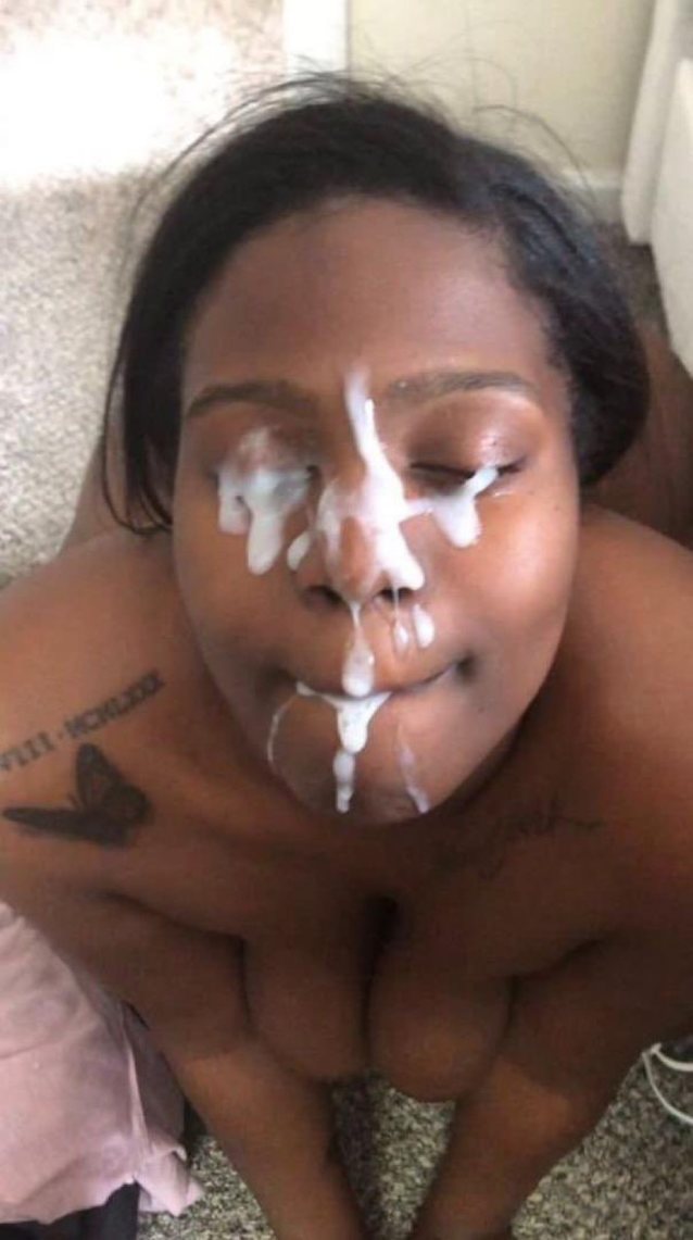 ebony cumshot facial