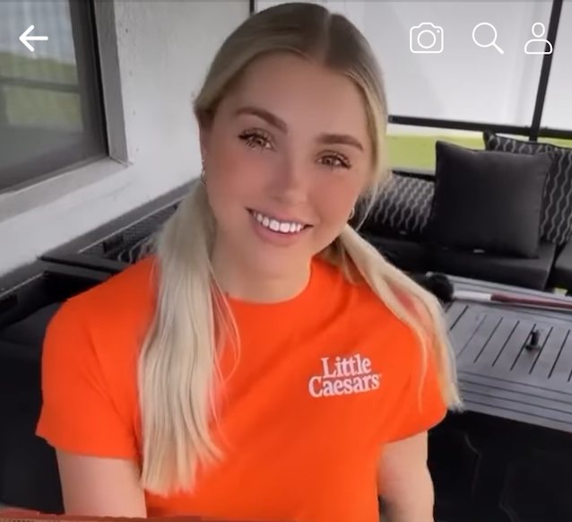 blonde, glasses, orangeshirt