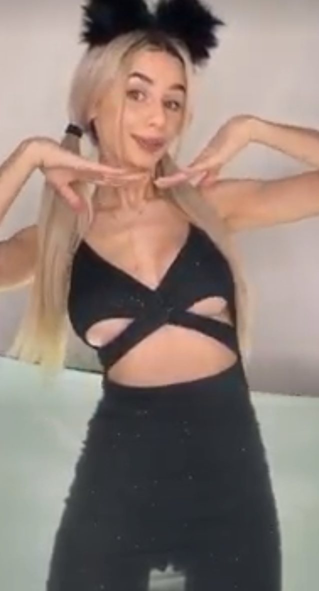 blonde petite see through