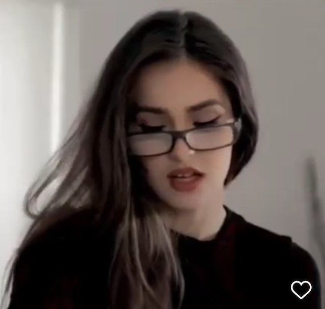 black hair, glasses, teacher, video