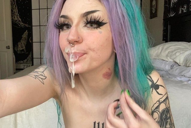 amateur, facial, cum, emo, goth