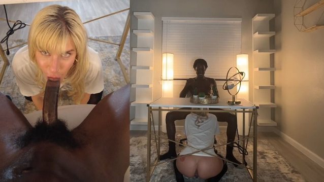 blonde black milf