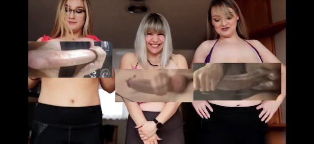 goon, 3girls, tits, censored, sissy