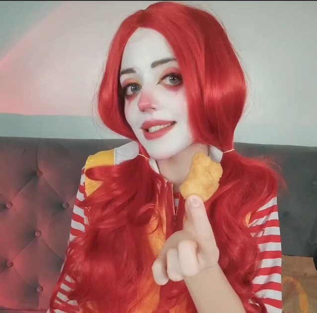 big tits, clown, cosplay, ahegao, big dick