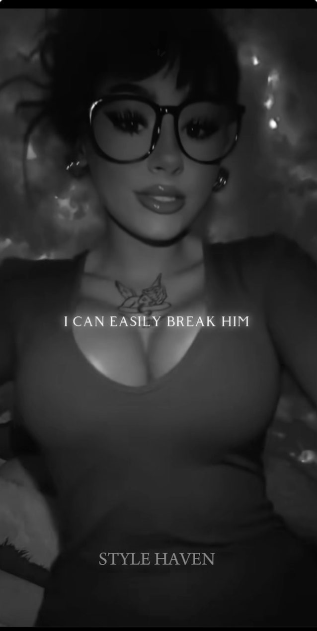 glasses, boobs, cleavage
