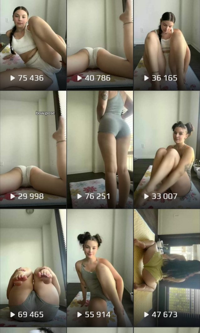 camgirl, yoga, facebook