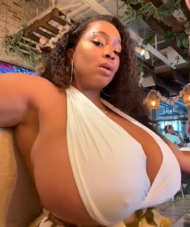 big tits, white tshirt, curly hair