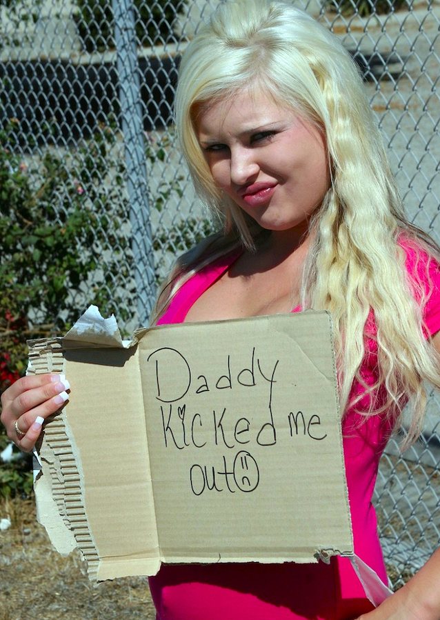 teen, blonde, outside