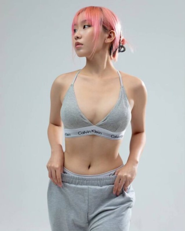 asian, model, pink hair, calvin klein