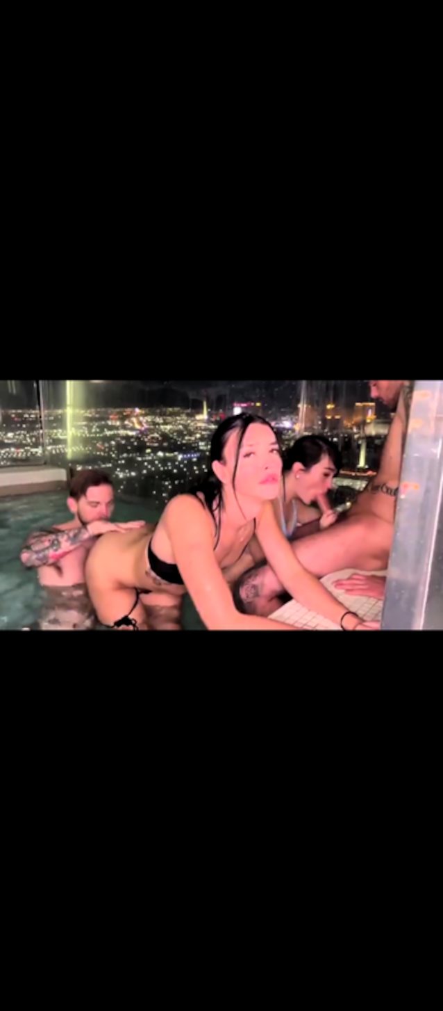 jacuzzi, foursome, blowjob, deepthroat