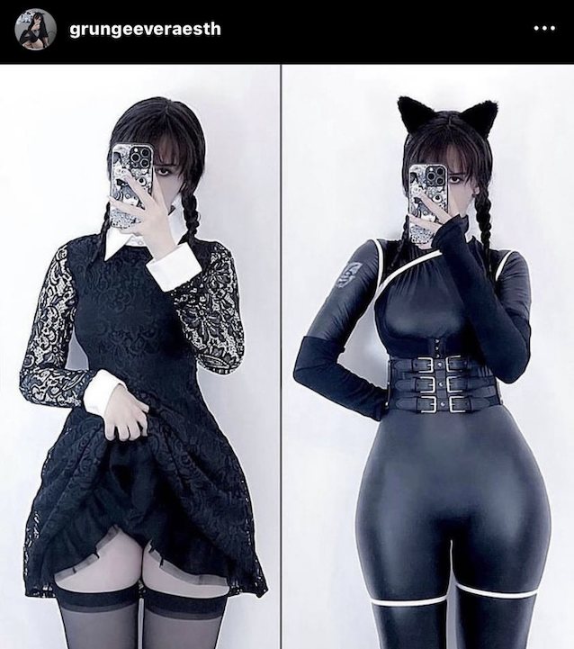 cosplayer, big butt, addams, big ass, cool