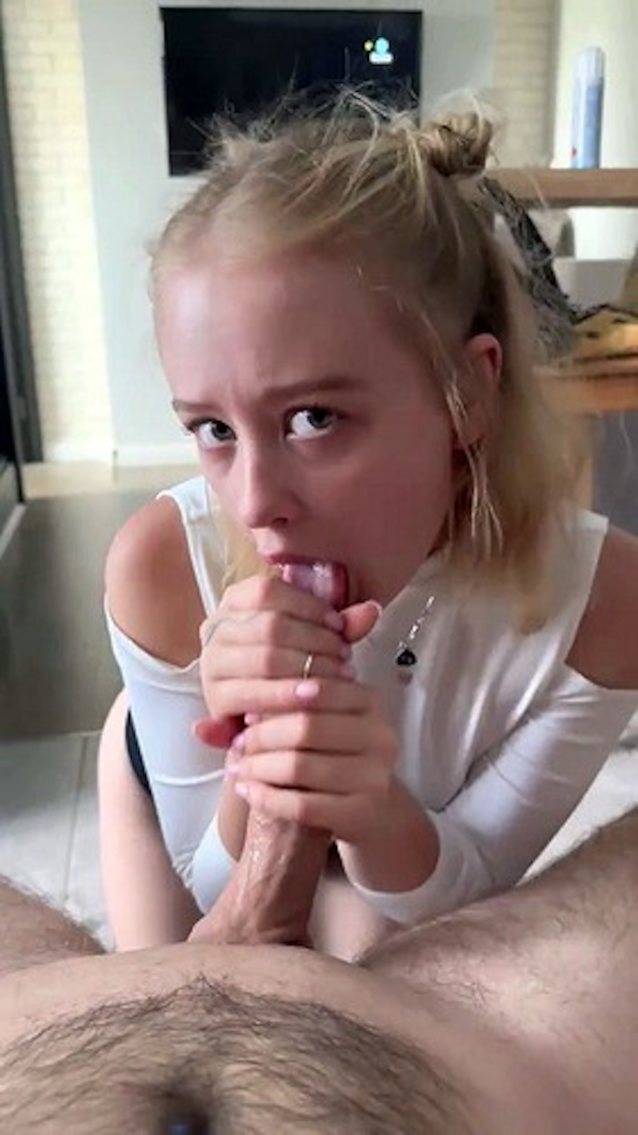 cute blonde, blow job, boygirl sex