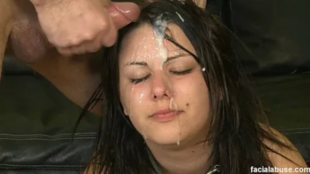 brunette, cumshot, teen, facial