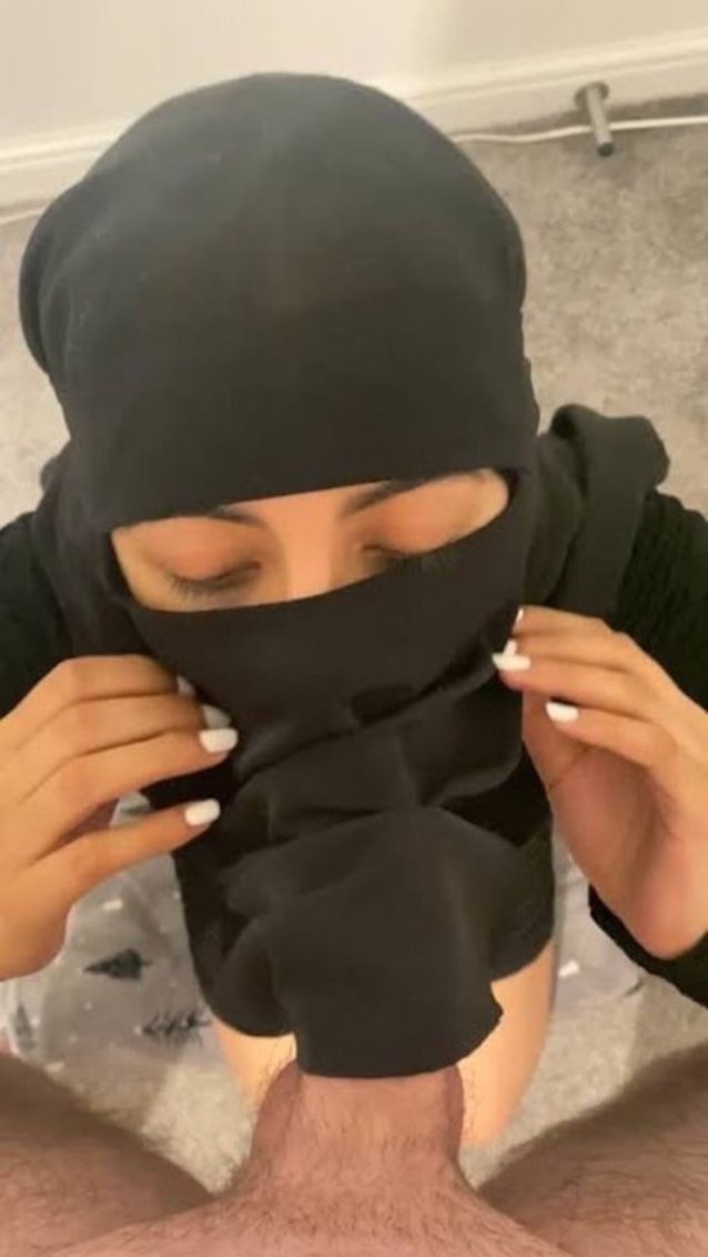 hijab blowjob asian