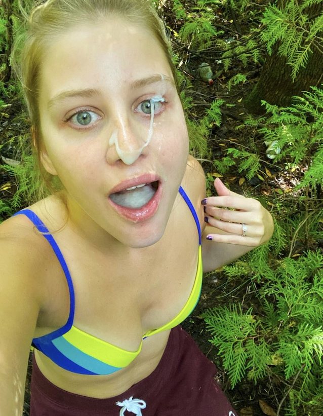 blonde teen forest