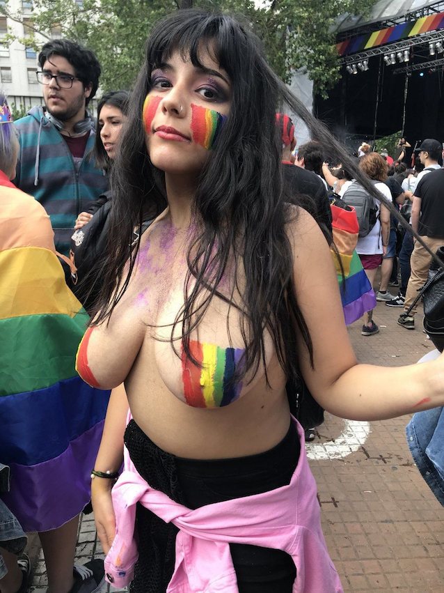 teen, bigboobs, rainbow, public, cute