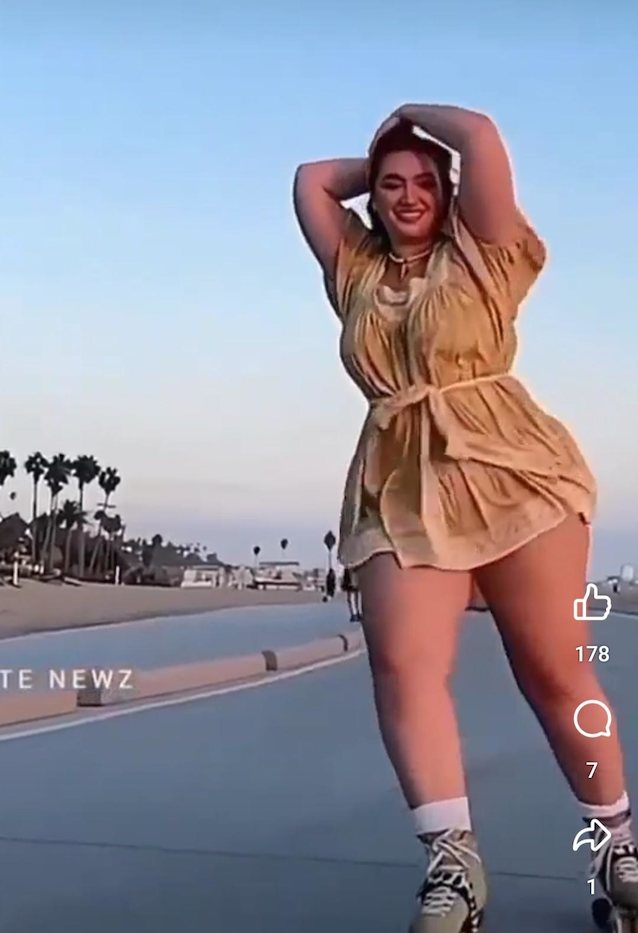 skating chubby bbw