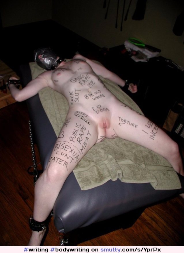 bdsm abuse bodywriting