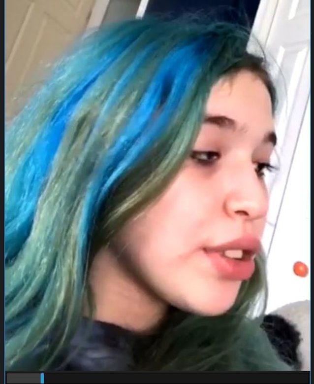 blue hair girl, blowjob, teen, amateur