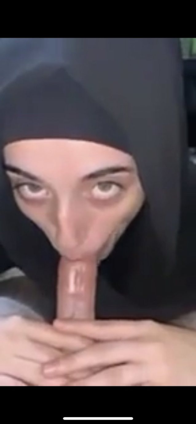 hijab, white, teen, blowjob