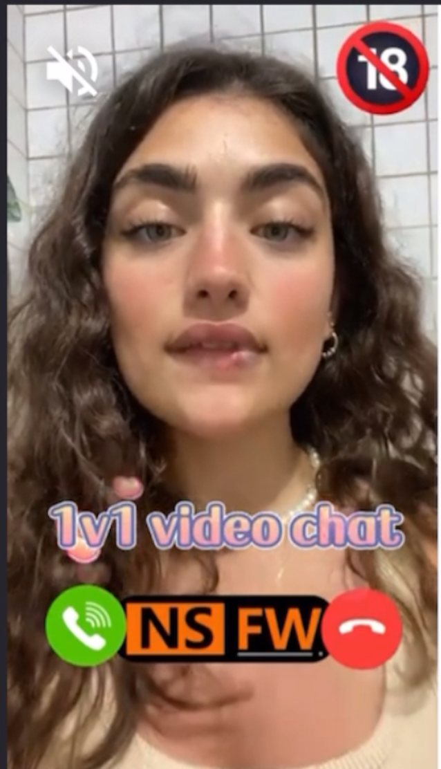 ad girl big boobs live chat app ad