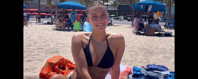 beach girl, blonde, brunette, bikini