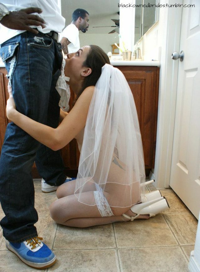 sucking blowjob bride