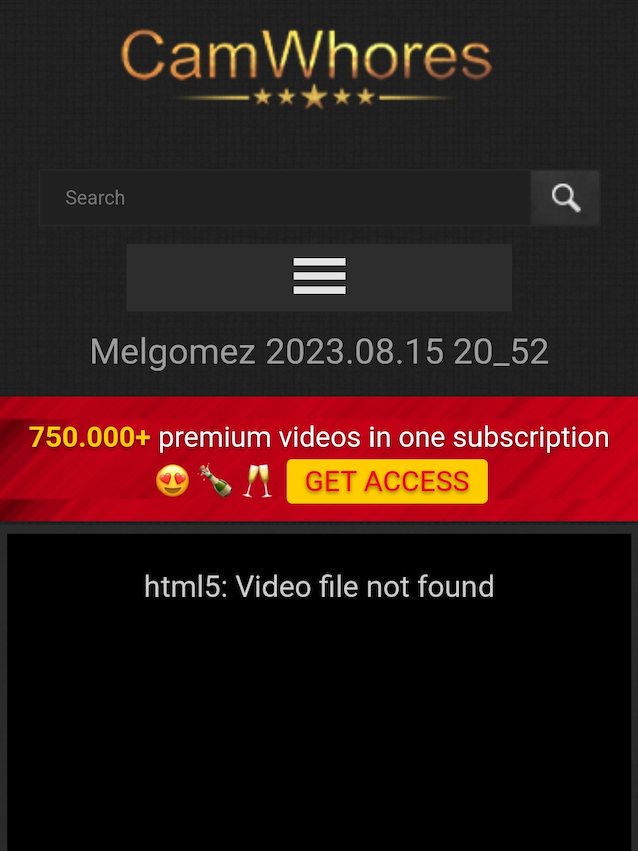 camwhores html error video not found
