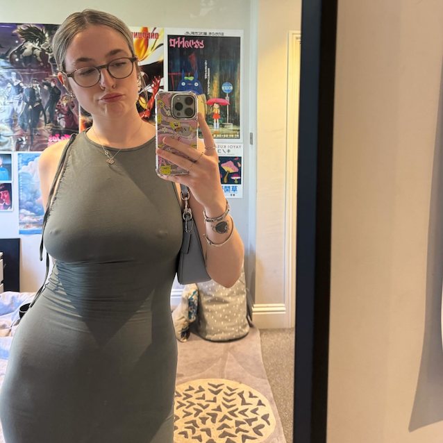 pokies, dress, glasses, mirror, selfie