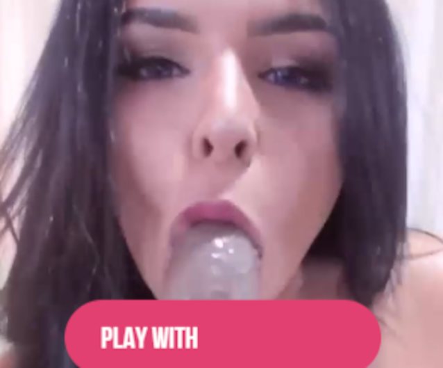 brunette, dildo, white, blowjob