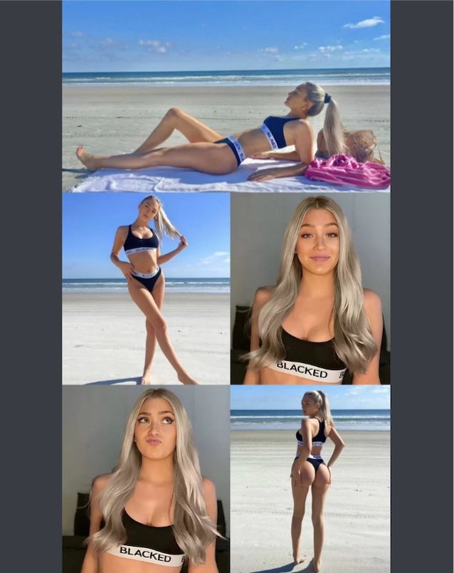 blonde beach model