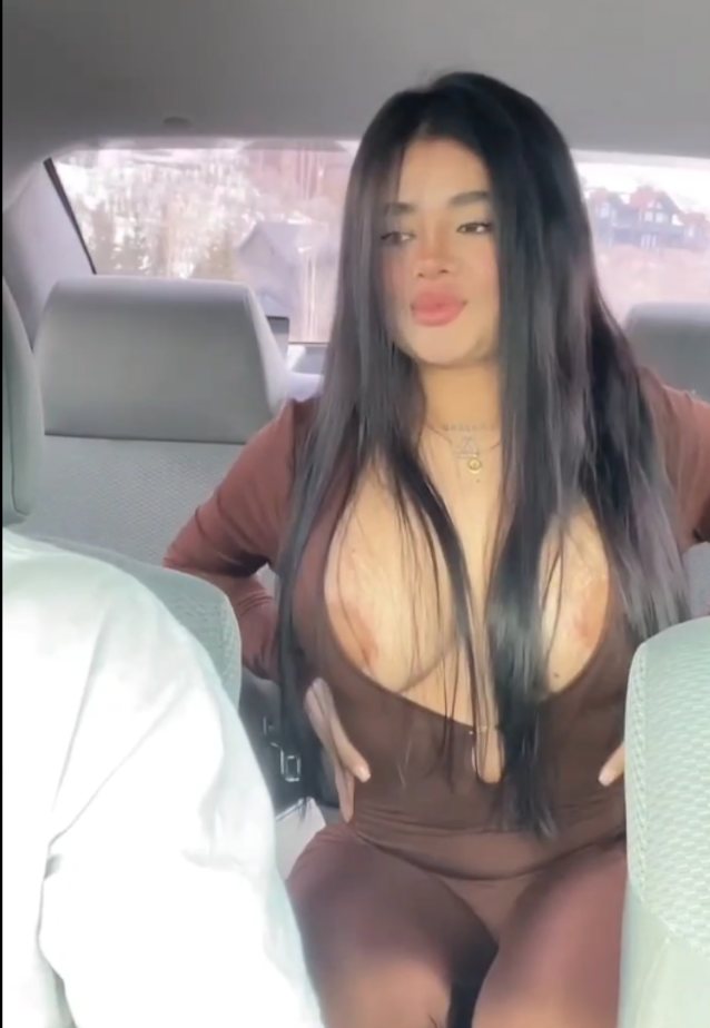 latina, big bobs, uber, taxi, slut